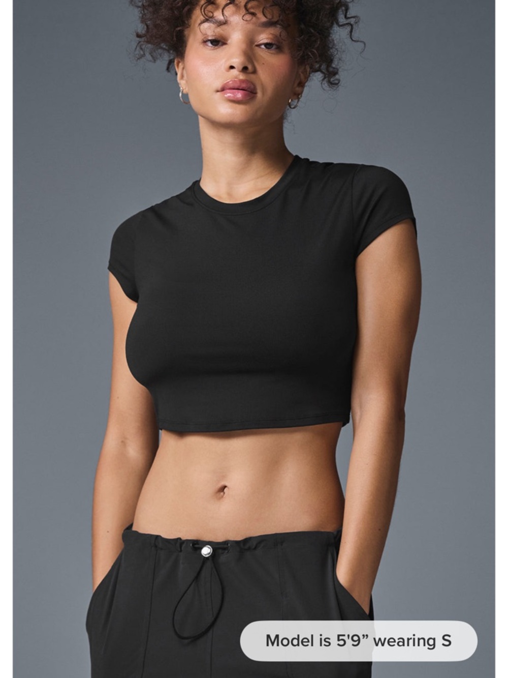 ALO Yoga Alosoft Crop Finesse Short Sleeve